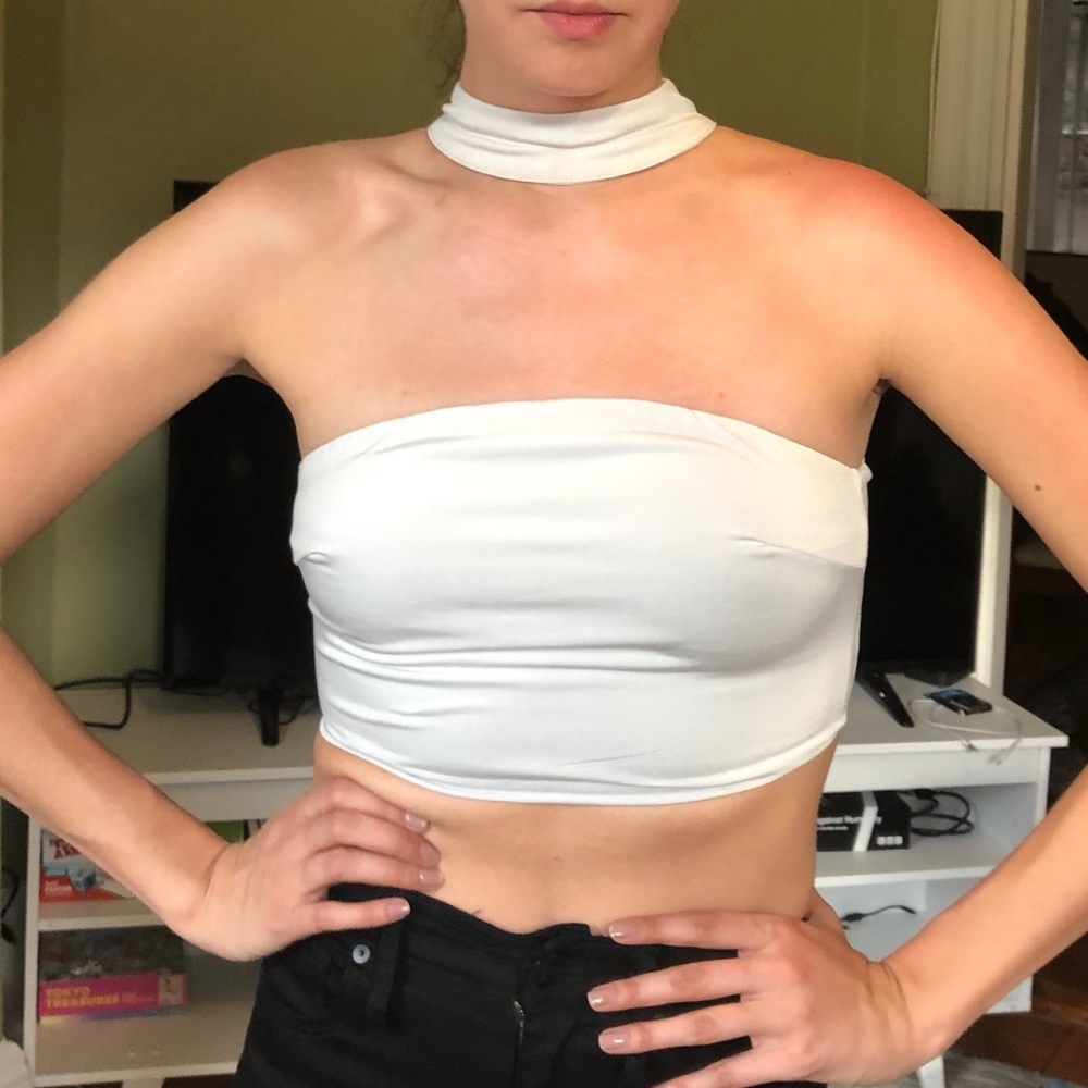 Tube top/choker crop top